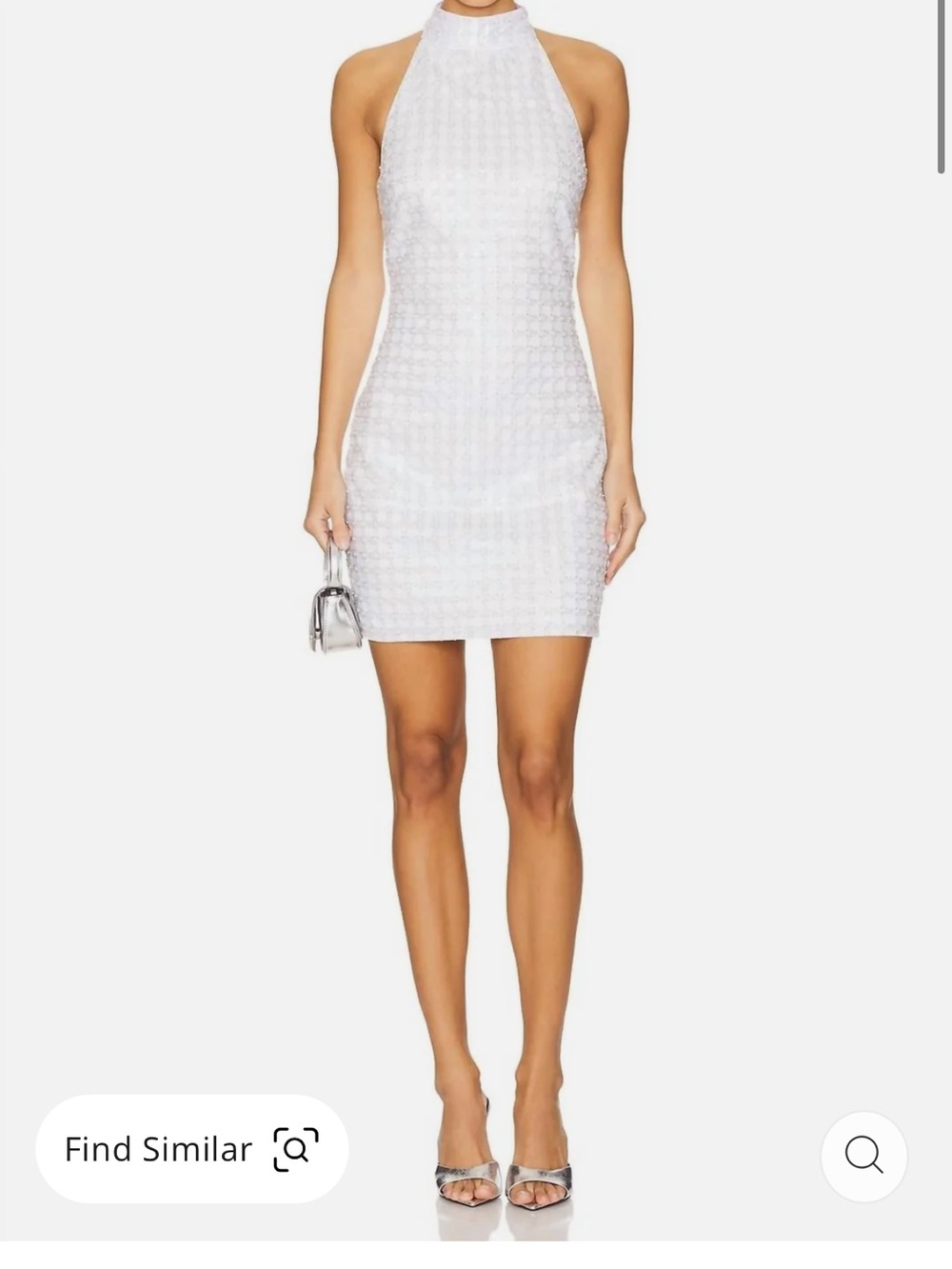 White Sequin Mini Dress